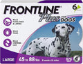 Frontline Plus for Dogs Large Dog 45–88 lbs – Flea & Tick Treatment, 6 Doses